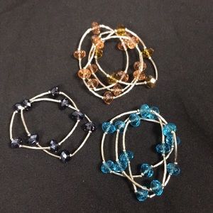 Assorted crystal bracelets